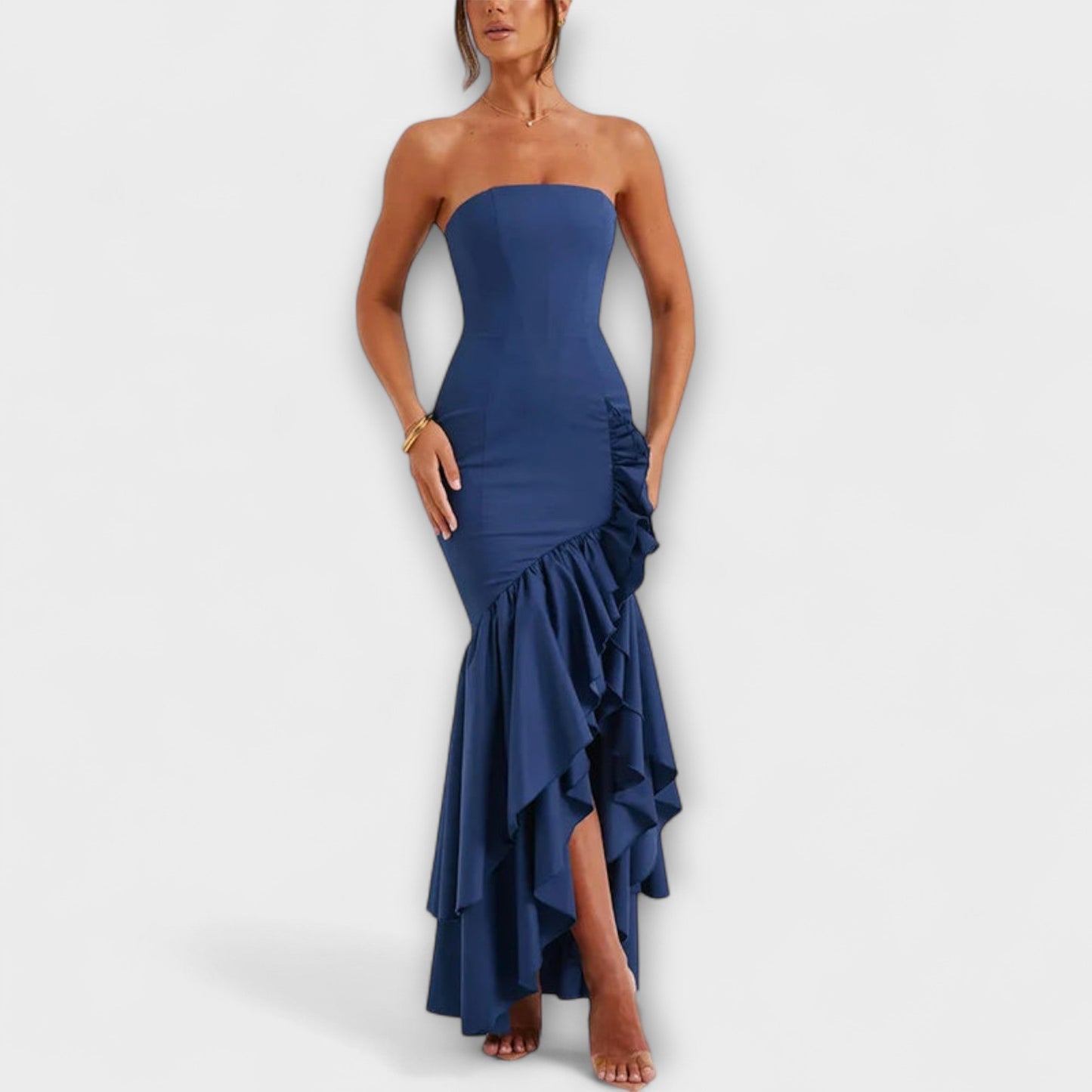 Zuri Off-Shoulder Maxi Kjole for Chic Arrangementer