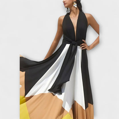 Nava - Åpen Rygg Maxi Kjole for Spesielle Anledninger