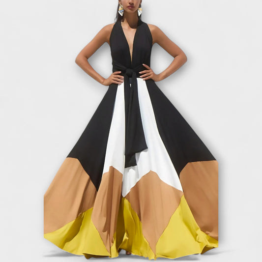 Nava - Åpen Rygg Maxi Kjole for Spesielle Anledninger