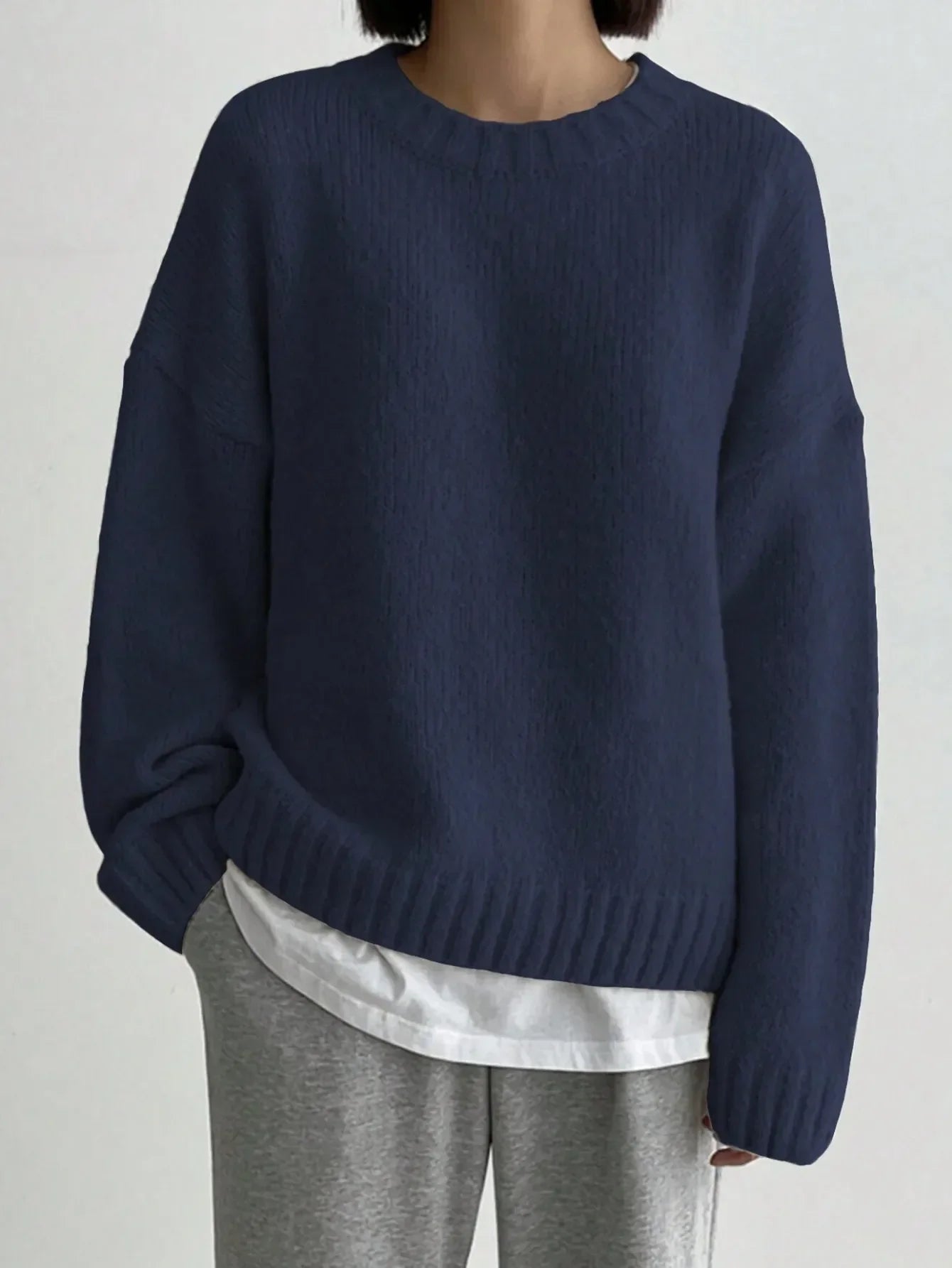 Koselig Oversized Strikkegenser for Hverdagsbruk