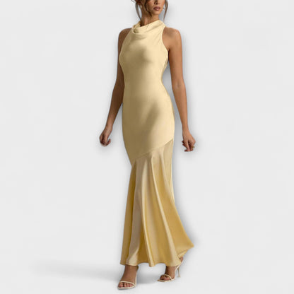 Satin Maxi Kjole for Spesielle Anledninger