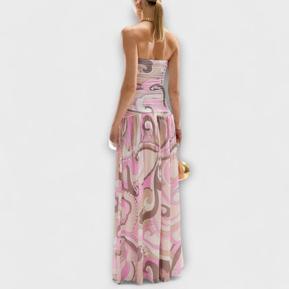 Pastell Off-Shoulder Maxi Kjole for Sommerarrangementer