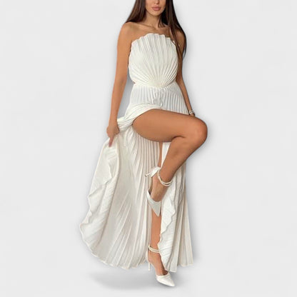 Athena - Stilig Plisserte Kjole for Enhver Anledning