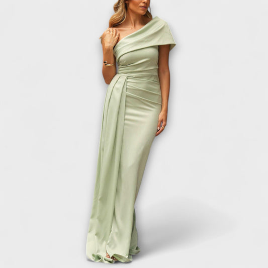 Chic Én-Shoulder Maxi Kjole for Arrangementer