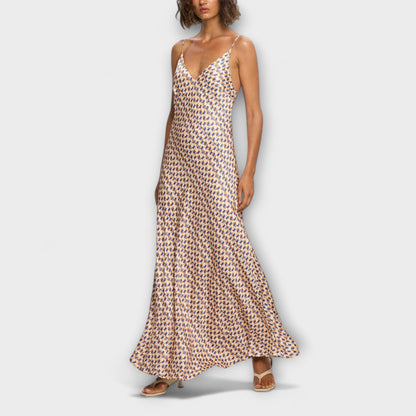 Chic geometrisk trykk maxi kjole for enhver anledning