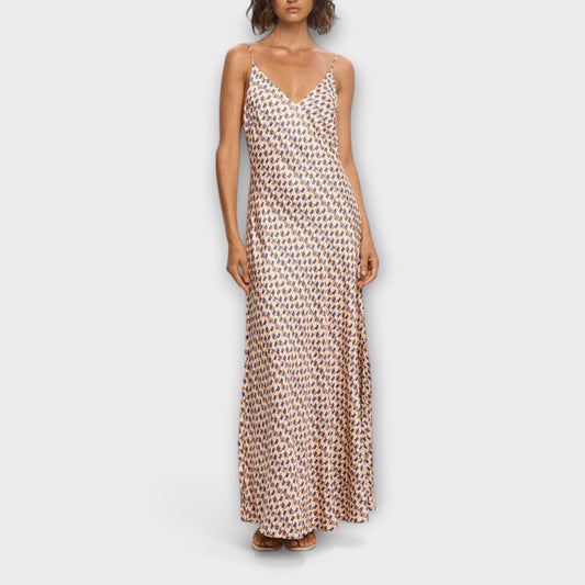 Chic geometrisk trykk maxi kjole for enhver anledning