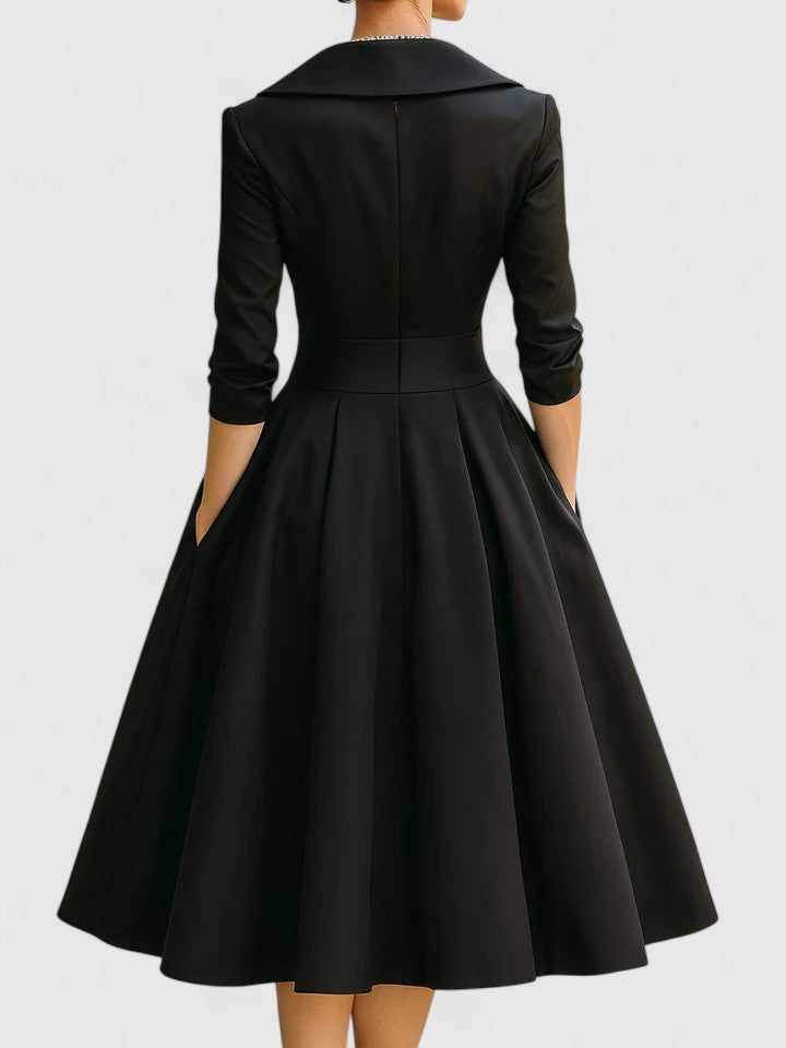 Yan | Chic Midi Kjole for Enhver Anledning