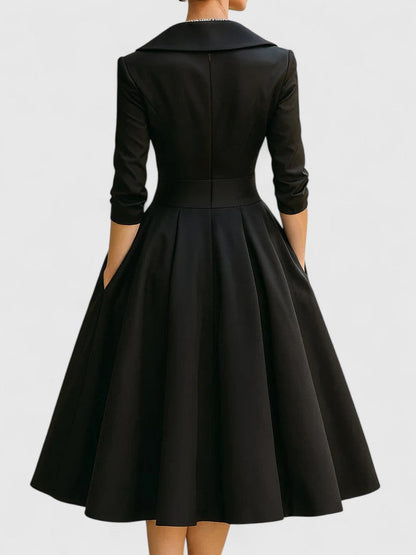 Yan | Chic Midi Kjole for Enhver Anledning