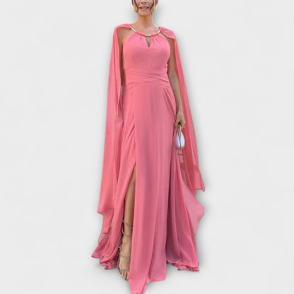 Chic Maxi Kjole med Kappeerm