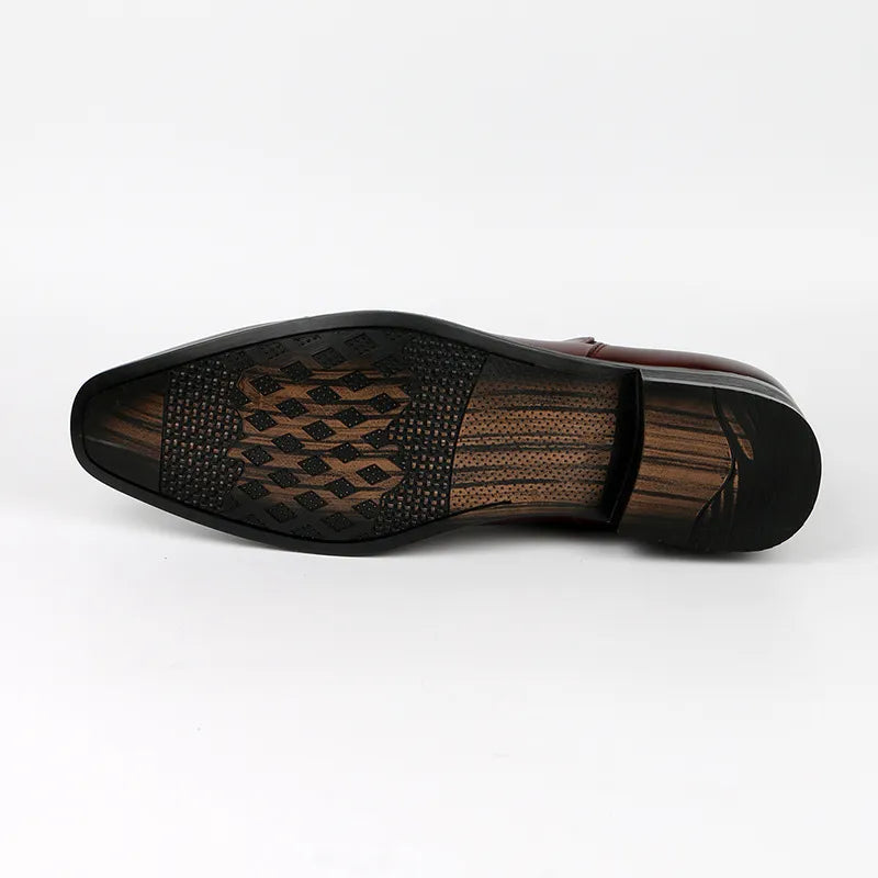 Herre Faux Skinn Chelsea Støvler med Kappe Tå Design