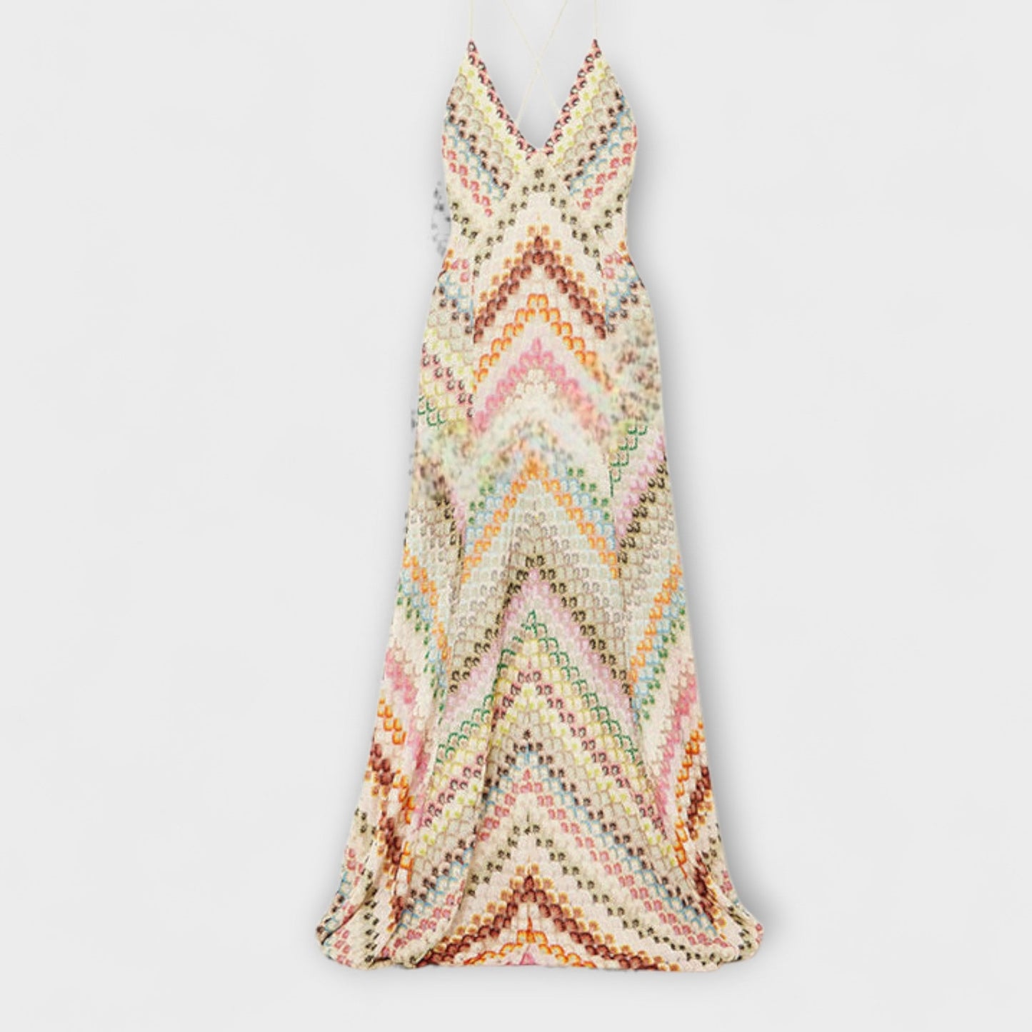 Remi - Missoni Vibrant Herringbone Maxi Kjole for Enhver Anledning