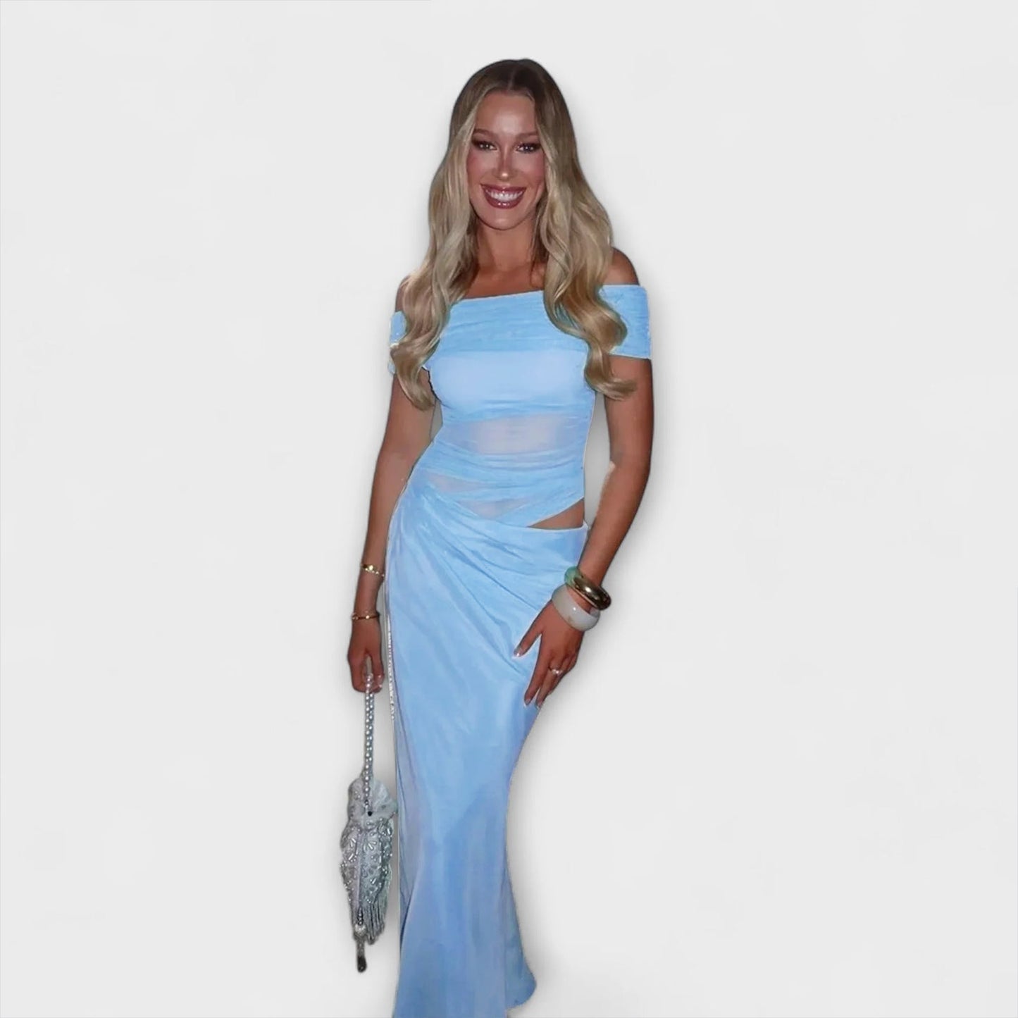 Chic Rynket Ujevn Kjole for Enhver Anledning