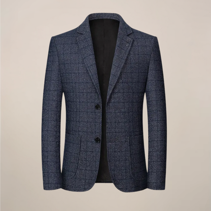 Herre Slim Fit Rutete Blazer – Vintage Sjekk Stil for Arrangementer