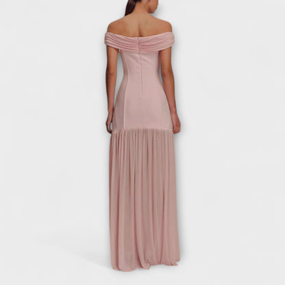 Blomsterdekorert Strapless Maxi Kjole for Arrangementer