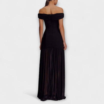 Blomsterdekorert Strapless Maxi Kjole for Arrangementer