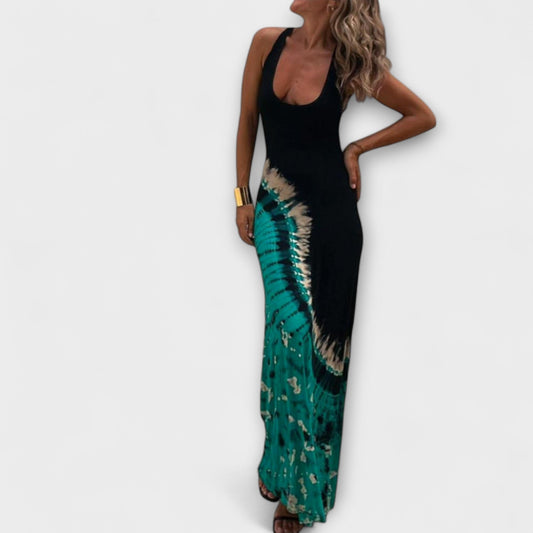 Stjernete himmel Tie-Dye Maxi Kjole for Spesielle Anledninger
