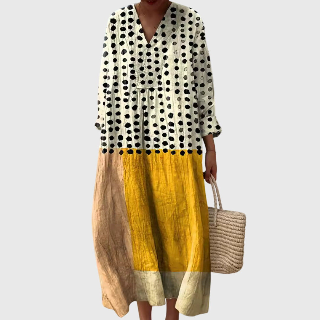 Stephanie™ | Chic Geometrisk Print Kjole for Enhver Anledning