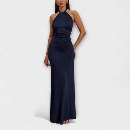 Lagoon - Chic Slinky Halter Maxi Kjole for Alle Anledninger