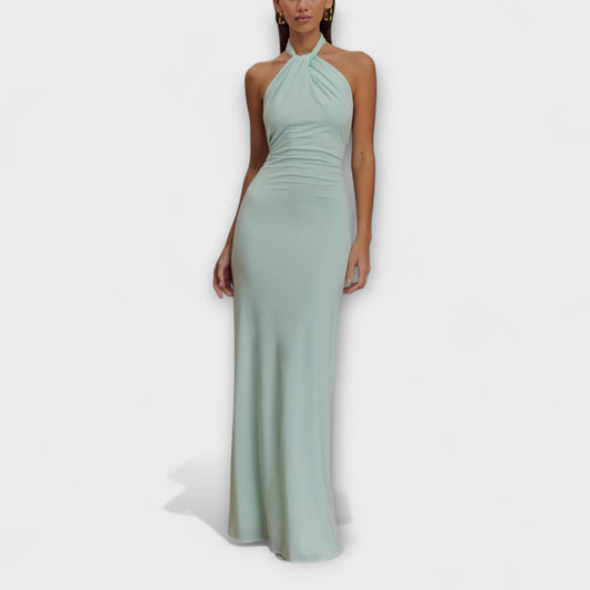 Lagoon - Chic Slinky Halter Maxi Kjole for Alle Anledninger