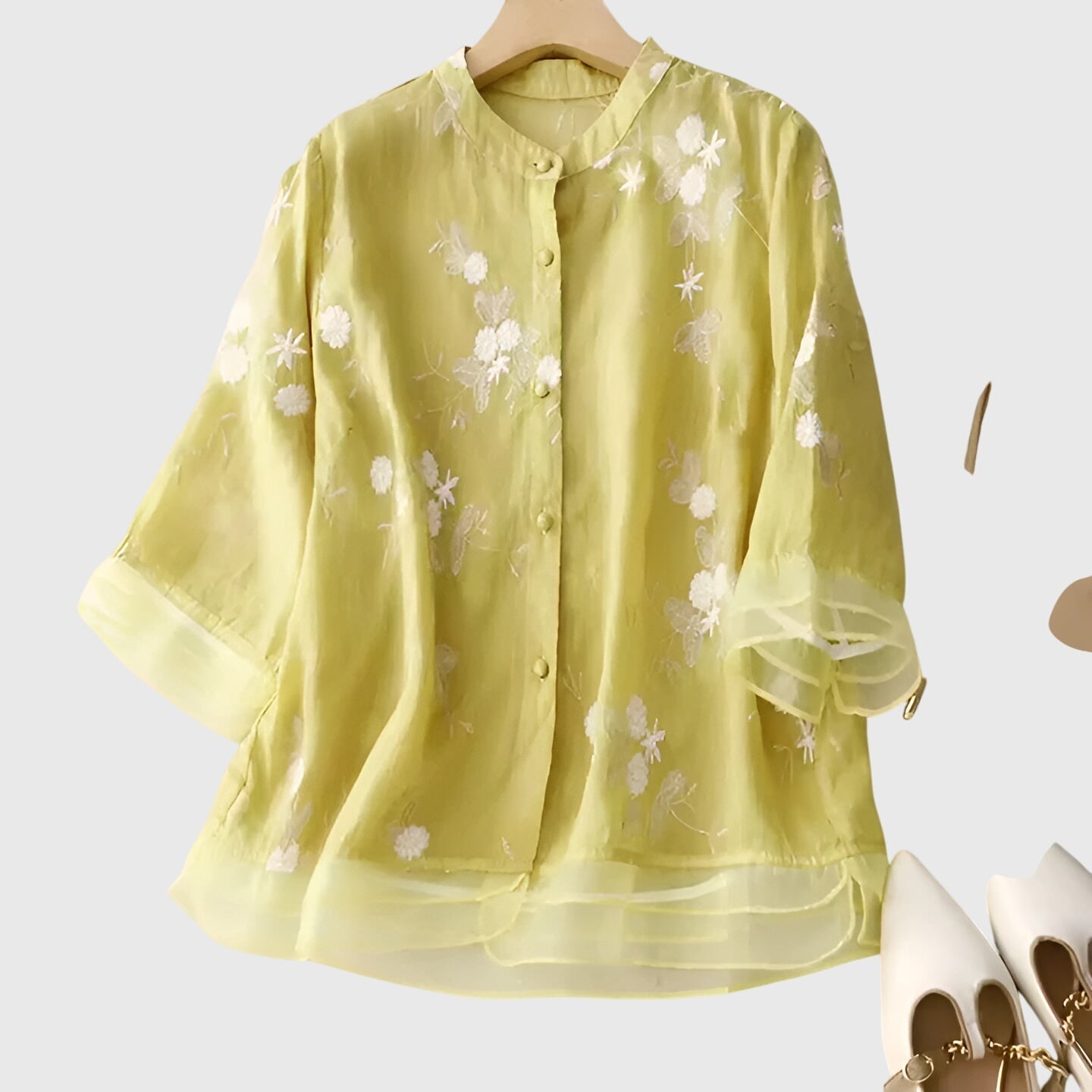 Brodert Blomsterbluse for Spesielle Anledninger