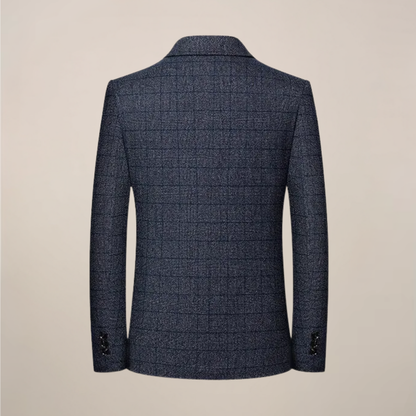 Herre Slim Fit Rutete Blazer – Vintage Sjekk Stil for Arrangementer