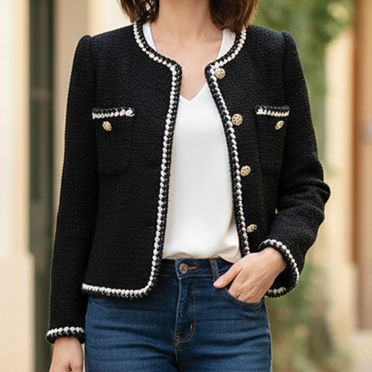 Allison - Klassisk Tweed Blazer for Stilige Anledninger