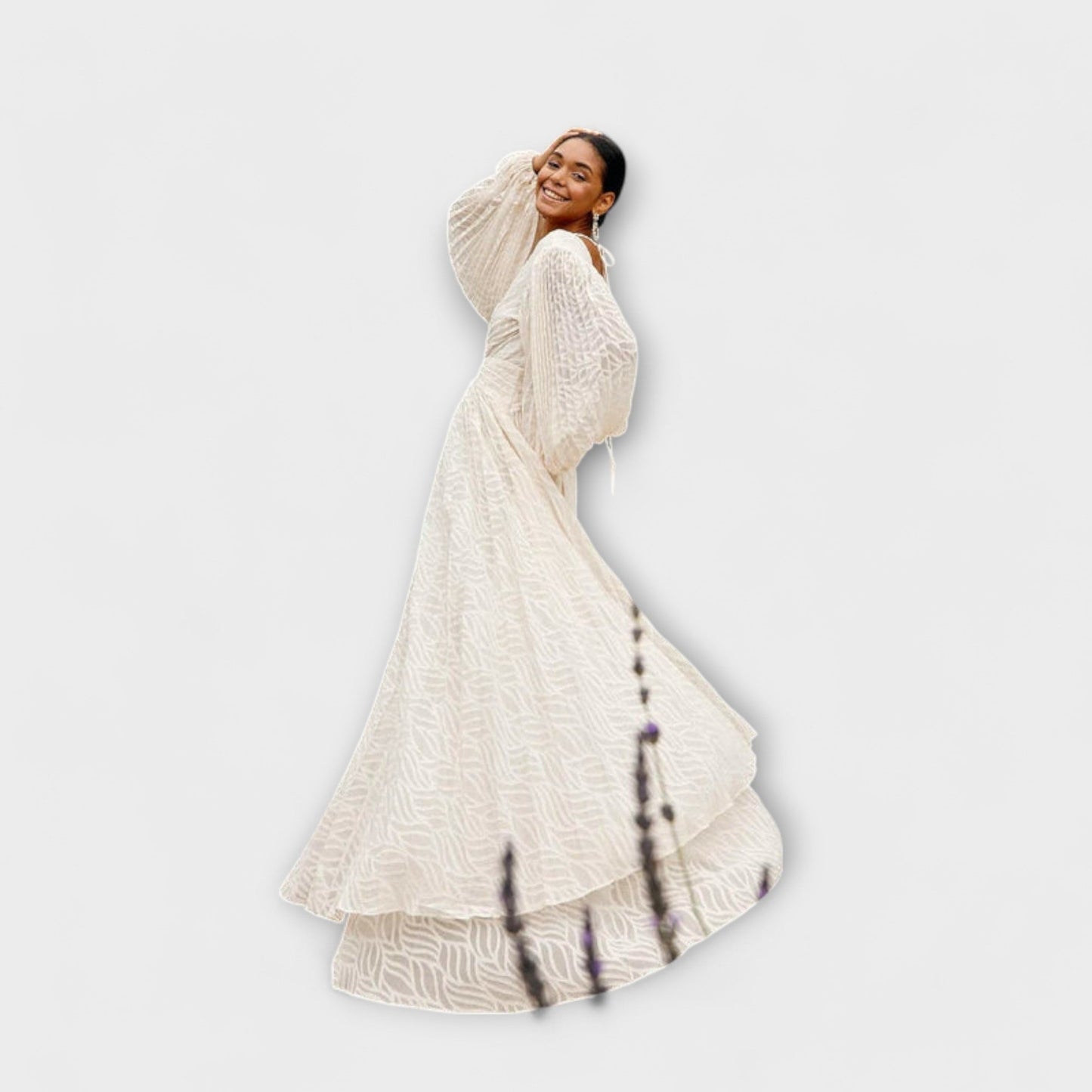 Elsa Cream Maxi Kjole – Ideell for Sommerarrangementer