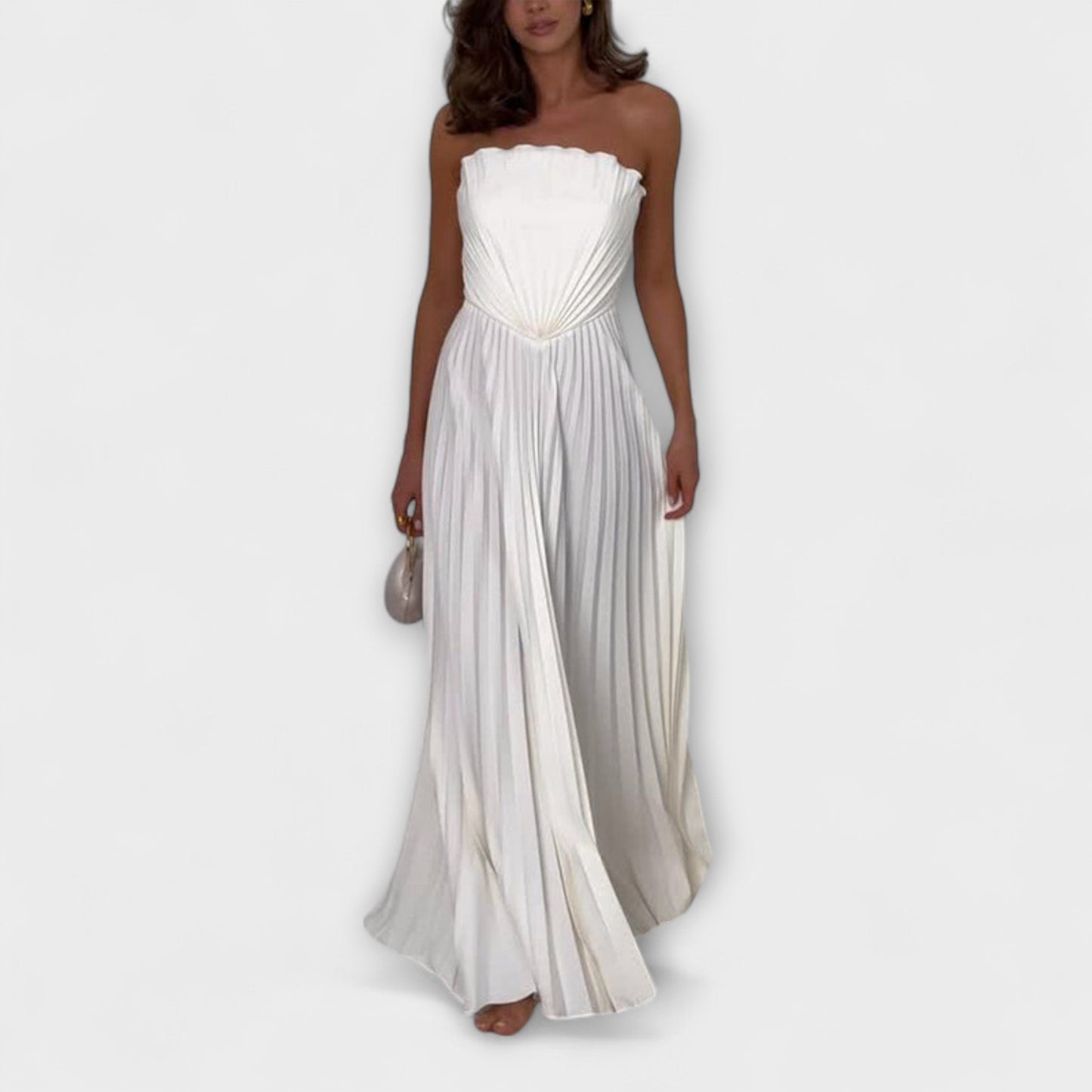 Athena - Stilig Plisserte Kjole for Enhver Anledning