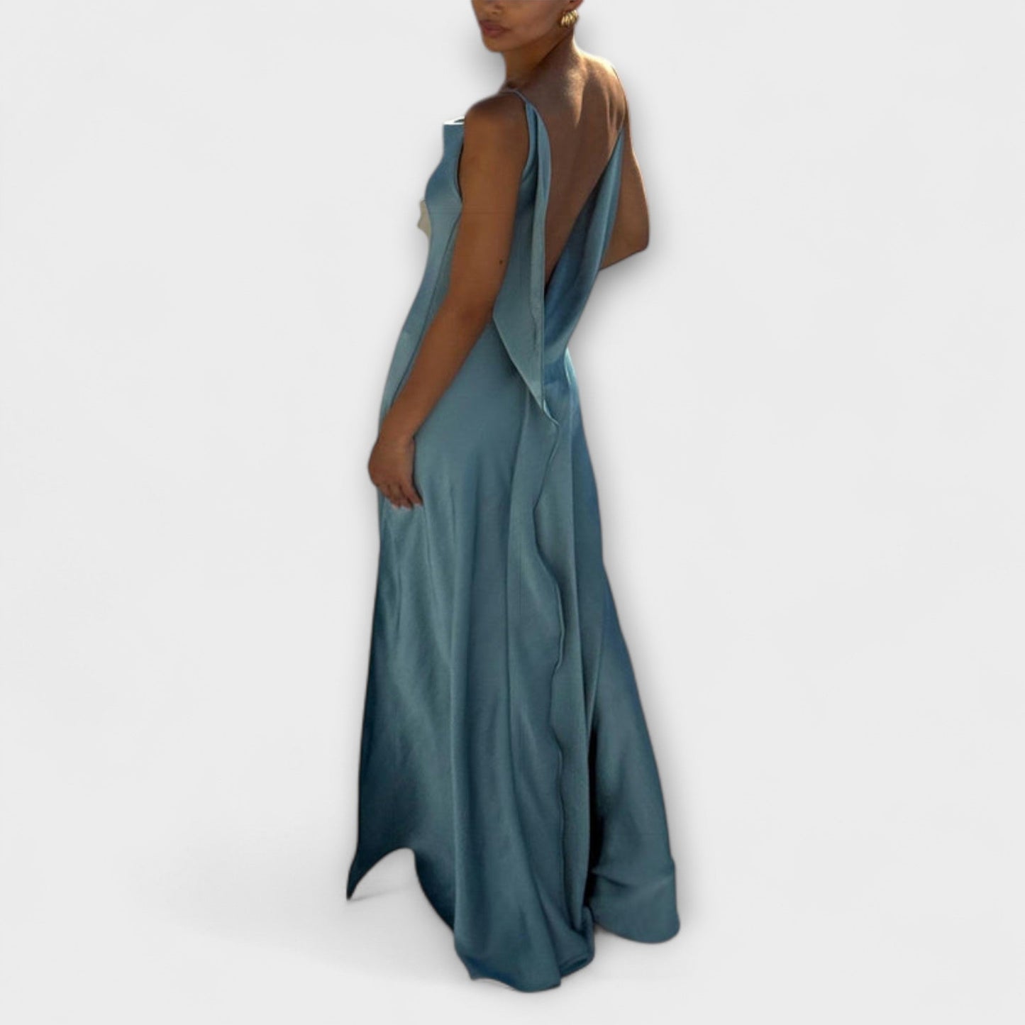 Hallie - Satin Maxi Kjole for Stilfulle Kvelder