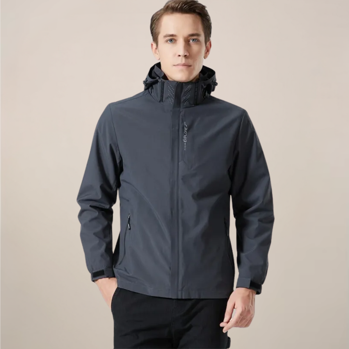 Unisex Ståkrage Vindjakke – Stilig Utendørs Lag