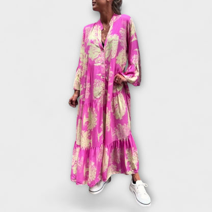 Nerina - Chic Floral Maxi Kjole for Spesielle Anledninger