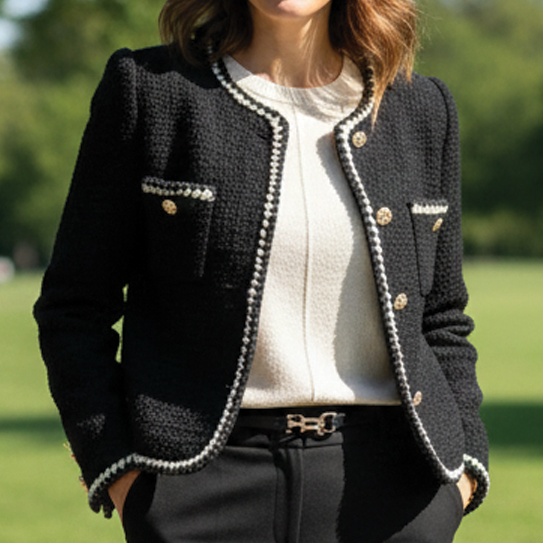 Allison - Klassisk Tweed Blazer for Stilige Anledninger