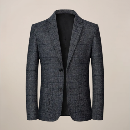 Herre Slim Fit Rutete Blazer – Vintage Sjekk Stil for Arrangementer