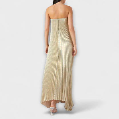 Michelle Orange Blomster Maxi Kjole for Spesielle Anledninger