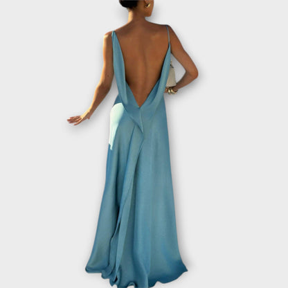 Hallie - Satin Maxi Kjole for Stilfulle Kvelder