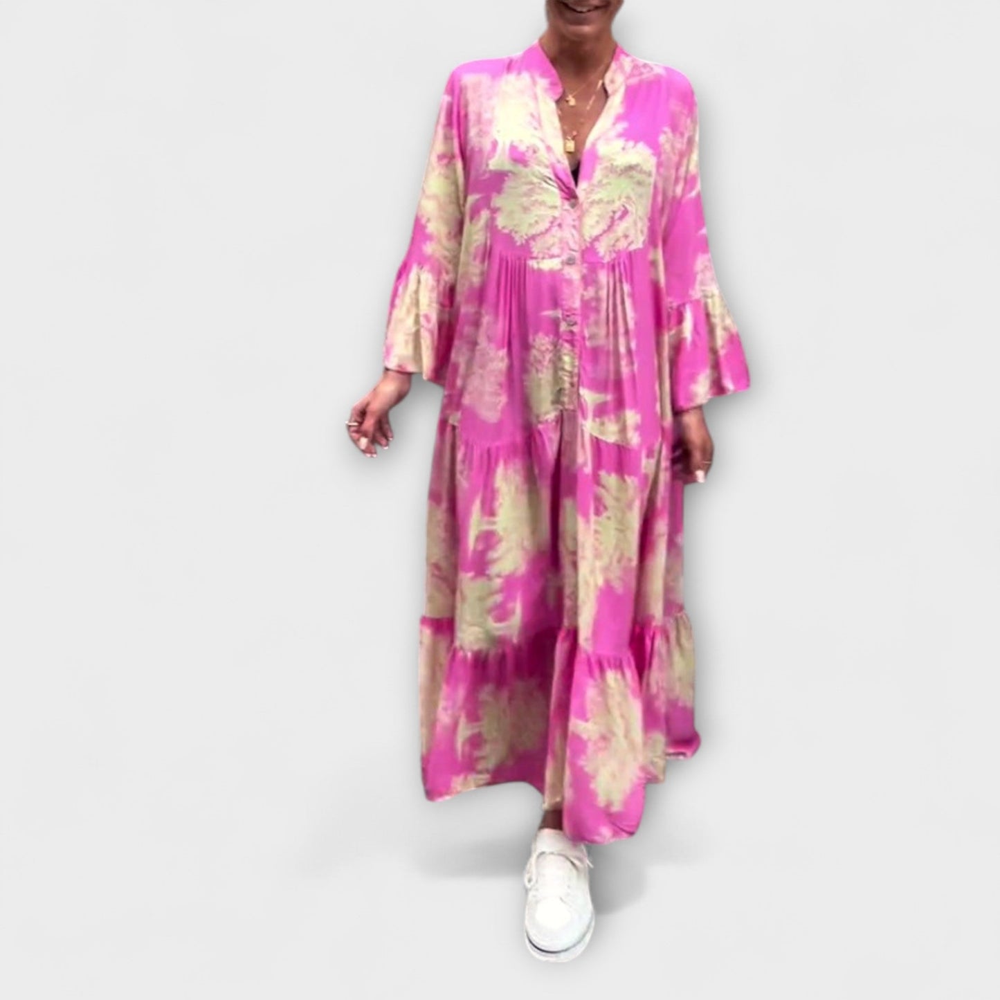 Nerina - Chic Floral Maxi Kjole for Spesielle Anledninger