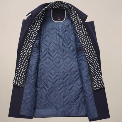 Herre Ull-Stil Overcoat for Vinterbruk