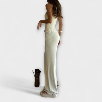 Minna - Fortryllende ermeløs cut-out kjole for kvelder ute