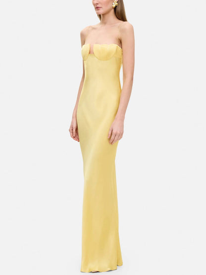 Bryllupsgjestekjole med Utskjæringsdetaljer