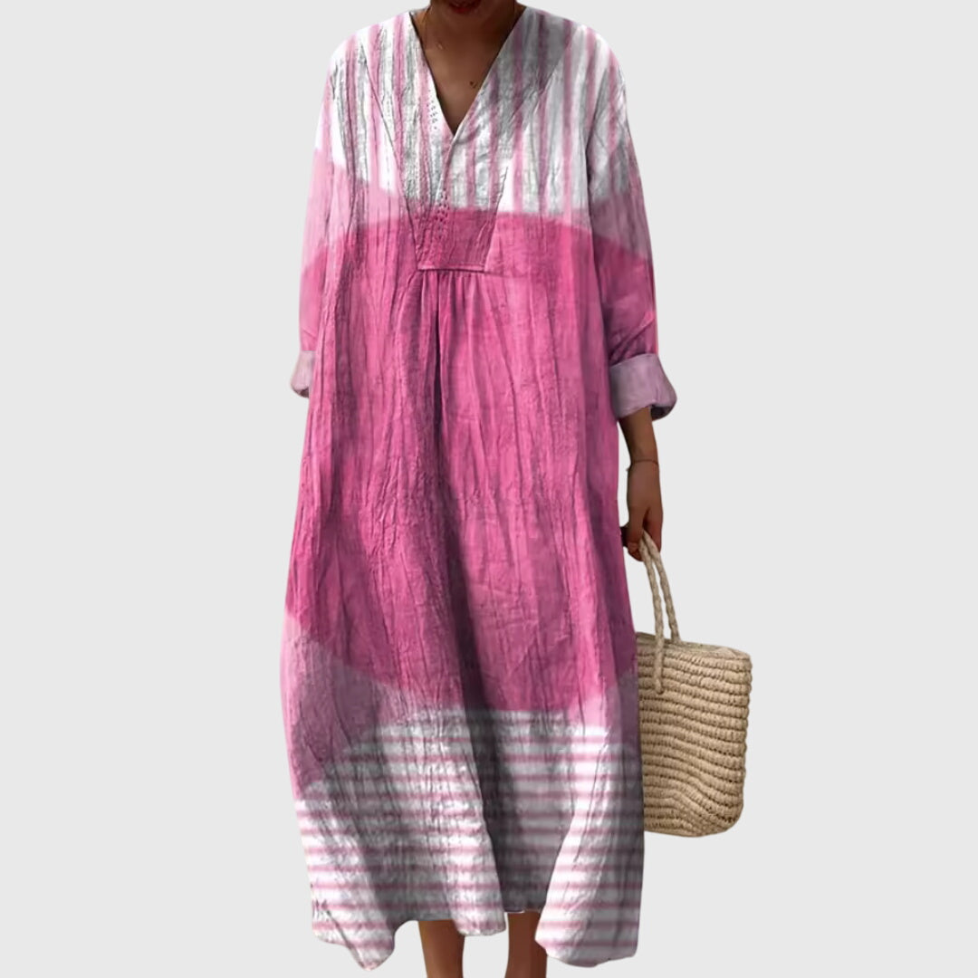 Stephanie™ | Chic Geometrisk Print Kjole for Enhver Anledning