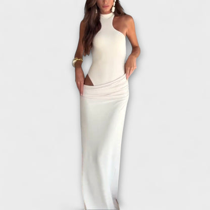 Minna - Fortryllende ermeløs cut-out kjole for kvelder ute