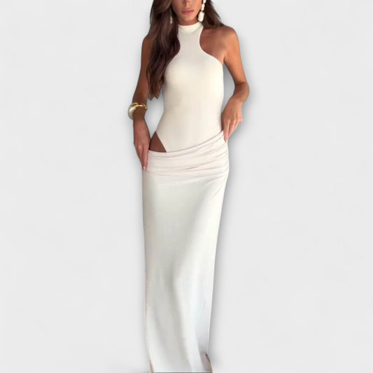 Minna - Fortryllende ermeløs cut-out kjole for kvelder ute