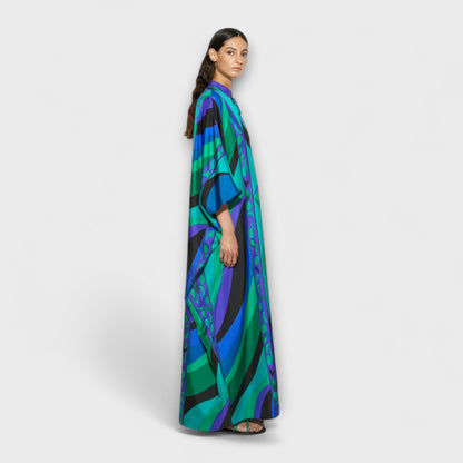Harper - Fargerik Psykedelisk Kaftan for Strand- og Festivalbruk