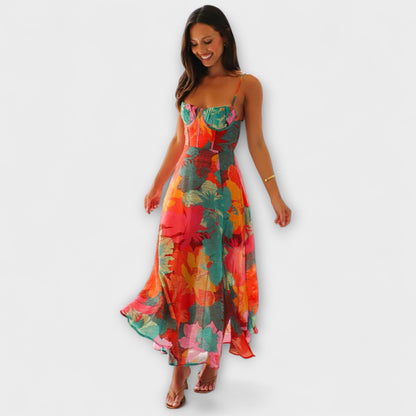 Audrey Blomsterprint Kjole for Kvinner - Ideell for Arrangementer og Samlinger