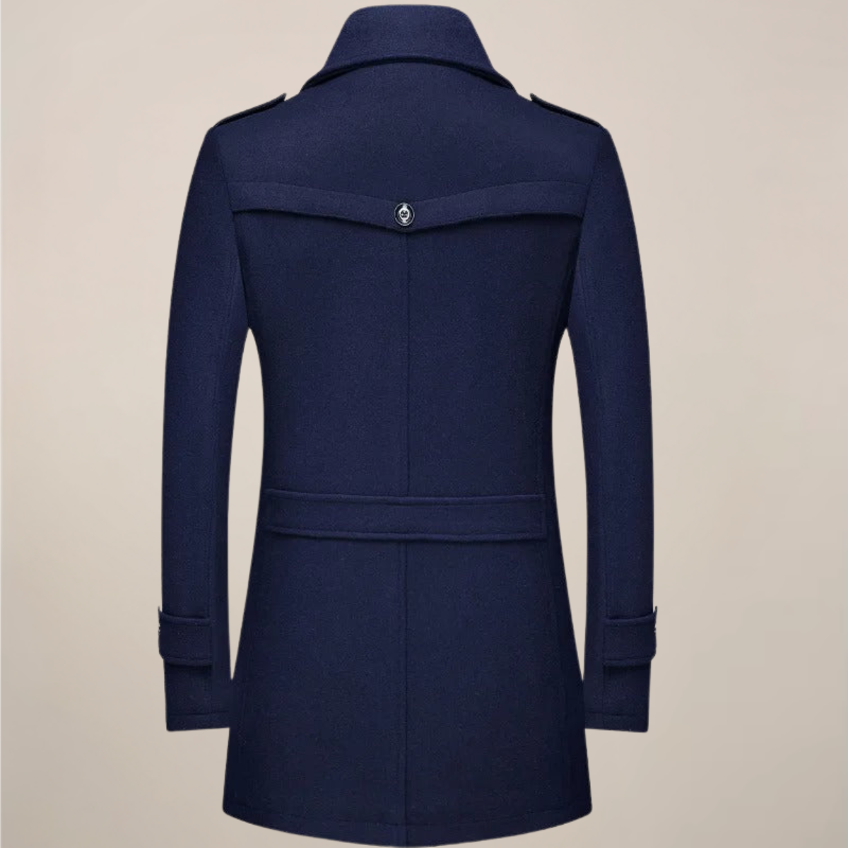 Herre Ull-Stil Overcoat for Vinterbruk