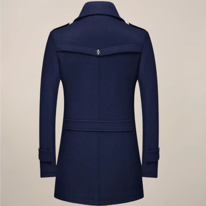 Herre Ull-Stil Overcoat for Vinterbruk