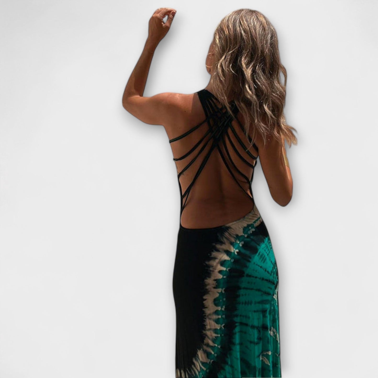 Stjernete himmel Tie-Dye Maxi Kjole for Spesielle Anledninger