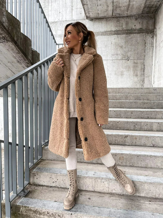 Emma - Myk Fløyels Trench Coat for Alle Anledninger