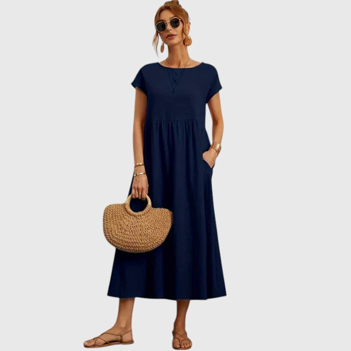 Fenella | Chic Midi Kjole for Enhver Anledning