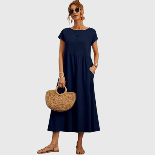 Fenella | Chic Midi Kjole for Enhver Anledning